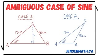 Ambiguous Case of Sine full lesson  jensenmathca [upl. by Grantland]