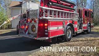 Firefighters arriving on scene of reported Basement fire in Leonardtown [upl. by Heer822]