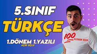 2024  5Sınıf TÜRKÇE 1Dönem 1Yazılı Açık Uçlu � Çıkabilir 😊 [upl. by Eirahcaz]