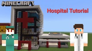 Minecraft Mega City Hospital Tutorial with a Helipad  HOW TO BUILD A HOSPITAL IN MINECRAFT [upl. by Sseb301]