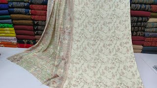 Peach Leather Digital Print  Malai Print  Velvet Pure Pashmina Shawl  Winter Collection  Nureh [upl. by Hamid]