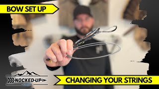 HowTo Change Bow Strings on a Mathews Triax [upl. by Omoj763]