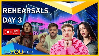 Eurovision 2024 Rehearsals  Day 3 RoundUp Live Stream [upl. by Naquin]