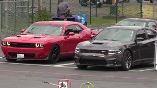 Charger SRT vs Challenger Scat Pack  drag race [upl. by Rhiamon]