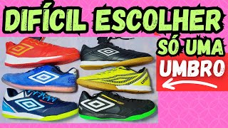 10 CHUTEIRAS FUTSAL UMBRO 2024 QUAL COMPRAR❓ BÁSICA SALA V OU PROFISSIONAL PRO 5 BUMPVC DECIDE‼👀 [upl. by Latsyrk878]