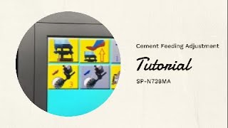 SPN738MA Cement Feeding Adjustment [upl. by Morey]