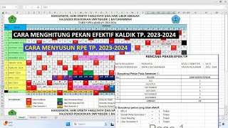 Cara Menghitung Pekan Efektif Kalender Pendidikan Tahun Pelajaran 20232024 [upl. by Riek]