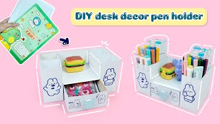 Full Cách Làm Kệ Decor Cắm Bút từ Bìa Vở Ôli  Cách Làm Tủ decor bàn học  Minigame 20 [upl. by Berni]