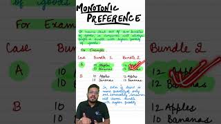 Monotonic Preferences  Class 11 Economics Ch2 Indifference curve analysis By Sanyam sir shorts [upl. by Ereynihc596]