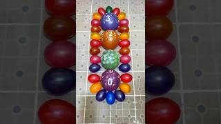 0 1 2 3 and Mini Colorful Balloons Pop Reverse ASMR Satisfying [upl. by Lat]