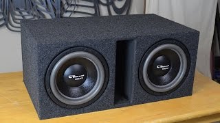 CT Sounds How To  Build a Ported Subwoofer Box for 2 12quot Subs [upl. by Anahsat]