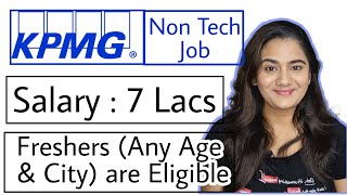 KPMG is Hiring Freshers in Non Tech Role  August 2021 Latest Job Vacancy in MNC for Graduates MBA [upl. by Adnoluy]