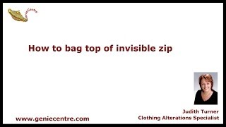 How to bag the top of invisible zip [upl. by Ultima374]