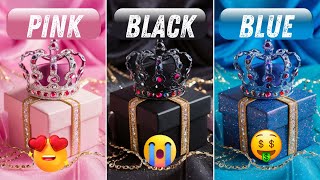 Choose your gift 🎁 Pink Black or Blue 💗 🖤 💙 How Lucky Are You choose chooseyourgift [upl. by Lateh]