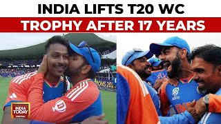 India Lifts T20 World Cup Trophy Emotional Virat Kohli Announces Retirement From T20Is [upl. by Ardenia]