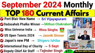 September 2024 Monthly Current Affairs  Current Affairs 2024  Monthly Current Affairs 2024 [upl. by Ecnarepmet]