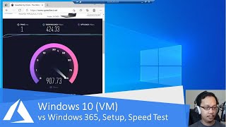 Windows 10 VM in Azure  vs Windows 365 How to Setup Speed Test and Bandwidth Usage [upl. by Magner]