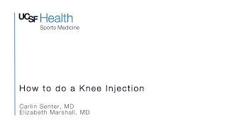 How to do a Knee Injection [upl. by Novyar]