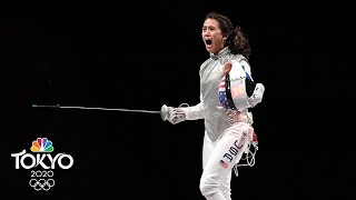 Lee Kiefer wins USAs firstever gold medal in individual foil  Tokyo Olympics  NBC Sports [upl. by Nauqaj]