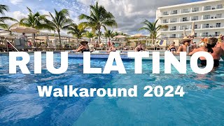 Riu Latino AllInclusive Walkaround 2024 Cancun Beach [upl. by Anella932]