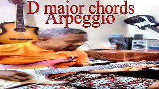 D Major diatonic Chords arpeggio highlifeguitar shorts viral dmajor [upl. by Nosoj]