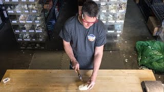 How to Break Open a Geode With Hammer  Demonstration  Spits Into Two Halves [upl. by Fita]