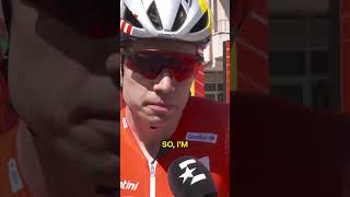 quotIm really proud to wear itquot 🔴 Wout van Aert speaks ahead of spending the day in the red jersey 👀 [upl. by Noyerb652]