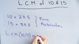 LCM OF 10 and 15 by prime factorization method  10 का lcm 15 का lcm mathstubelearning123 [upl. by Yotal]