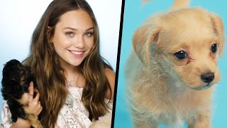 Maddie Ziegler Plays With Puppies While Answering Fan Questions [upl. by Monaco645]