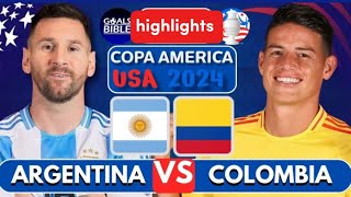 Argentina vs Colombia final highlights  Copa America Final match 2024 [upl. by Yanal]