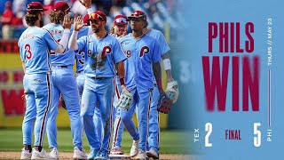 Rangers vs Phillies Game Highlights 52324  MLB Highlights [upl. by Enixam]