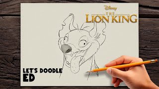 LETS DOODLE  ED DRAW LIKE A DISNEY ANIMATOR EASY TheLionKing Ed letsdoodle art [upl. by Isyed]