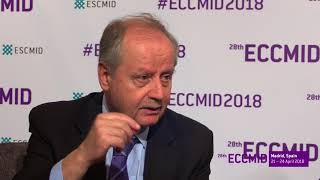 ECCMID 2018 George Daikos discusses XDR Gramnegative infection [upl. by Attenwad456]