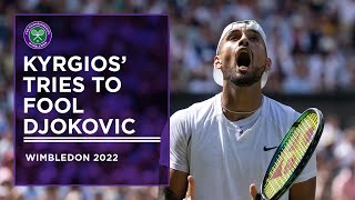 Kyrgios Tries to Fool Djokovic with Fake Underarm  Wimbledon 2022 [upl. by Anamuj690]