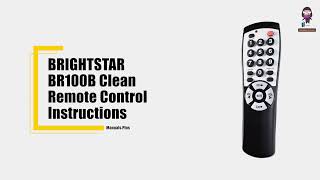 BRIGHTSTAR BR100B Clean Remote Control Instructions How to Program and Reprogram Your Remote [upl. by Lune]