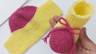 Knitting Baby Booties  Socks  Shoes [upl. by Jolee]