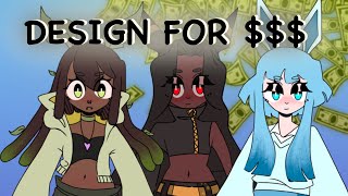 Make BANK w YOUR Character Designs adoptables speedpaint [upl. by Grissom489]