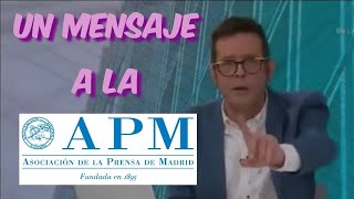 Xabier Lapitz tiene un mensaje para la ASOCIACIÓN DE LA PRENSA DE MADRID [upl. by Noissap]