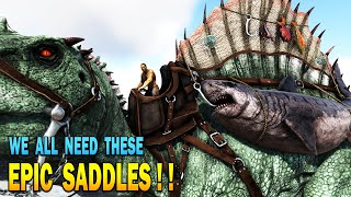 Ark EPIC SADDLES WE ALL NEED Ark Survival Evolved Saddles Emporium Mod Showcase [upl. by Allez]