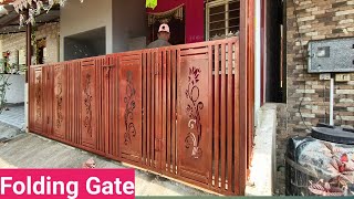 folding Gate 5 door 4 fut ×14 fut Gate Home Gate [upl. by Yelekreb261]