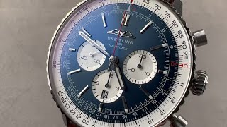 Breitling Navitimer B01 Silver Dial Steel Mens Watch AB0138 Review  SwissWatchExpo [upl. by Siurad817]