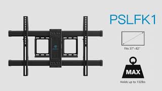 How to Install PERLESMITH PSLFK1 FullMotion TV Wall Mount for 37 to 82 Inch TVs [upl. by Yknip270]