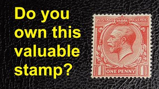 The Valuable George V Penny Red Stamp philately stampcollecting stamps [upl. by Eyk]