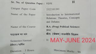 introduction to international relation theory concept and debates question paper [upl. by Mcafee]