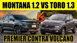 NOVA CHEVROLET MONTANA 12 TURBO 2023 VS FIAT TORO VOLCANO 13 TURBO 2023 [upl. by Aderfla]