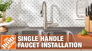 How to Replace a Kitchen Faucet With a Single Handle  The Home Depot [upl. by Ynney]