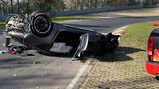 Nurburgring AMG GTR crash [upl. by Eaj]