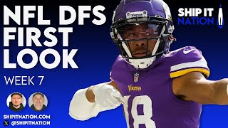 NFL First Look  Week 7  DraftKings amp FanDuel DFS Picks Plays and Process [upl. by Aseram]