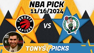 Toronto Raptors vs Boston Celtics Pick 111624 NBA Pick Today [upl. by Broddie438]