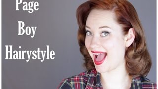 How to Page Boy Hairstyle The Rachel Dixon Vintage Tutorial Pinup [upl. by Cristal]